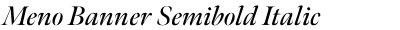 Meno Banner Semibold Italic